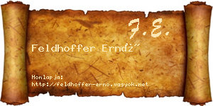 Feldhoffer Ernő névjegykártya